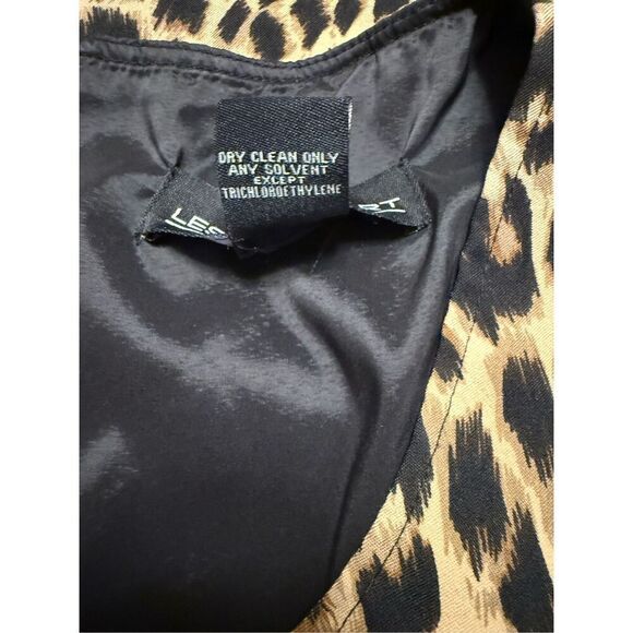 Leslie Stuart Leopard Print Dress Sz. 10 Lined Back Zip Career Party - Picture 10 of 10